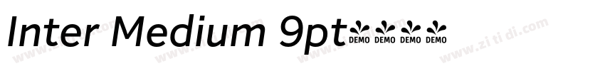 Inter Medium 9pt字体转换